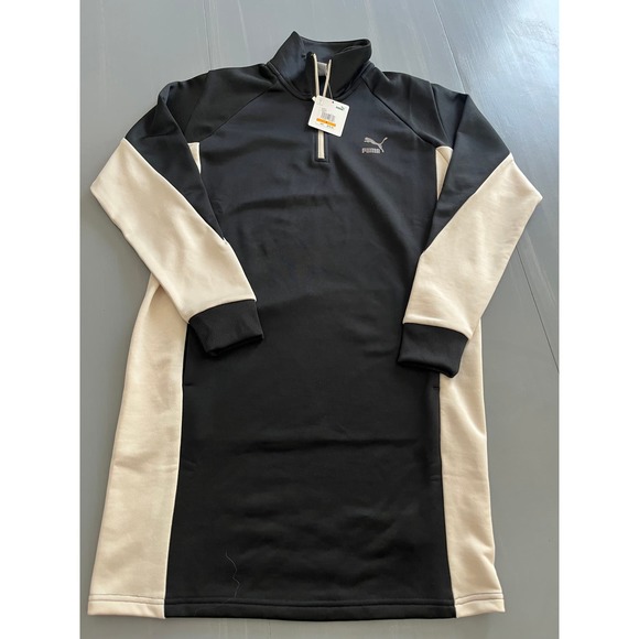 Nwt Puma Archive Retro Short Black and Cream Dress Small - Picture 1 of 7
